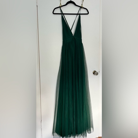Lulus Forest Green Maxi Dress with Deep V-Neck - Picture 5 of 5